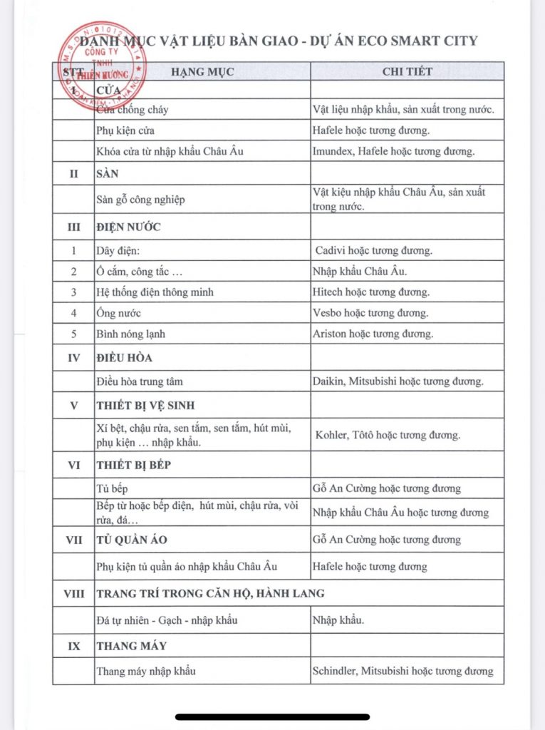 vẬT LIỆU BÀN GIAO ECO SMART CITY